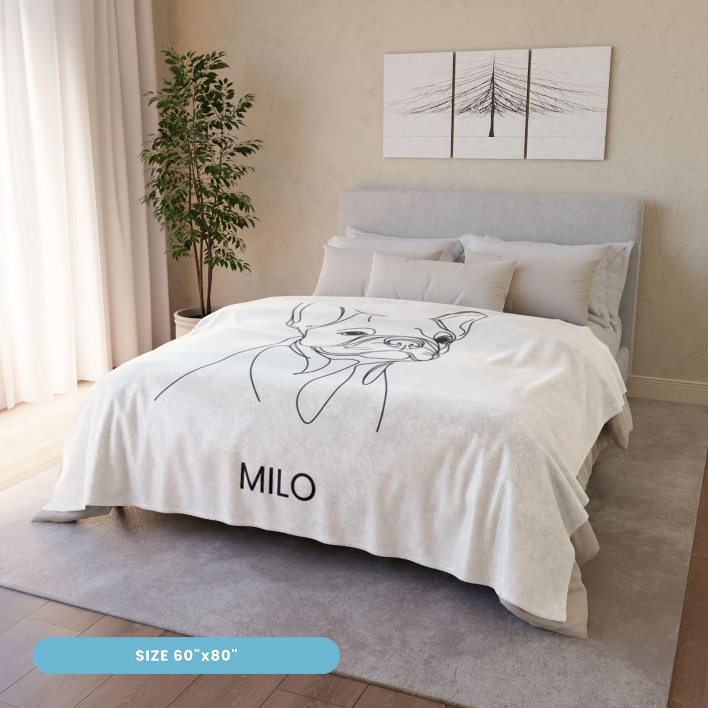 Custom Line Art Blanket
