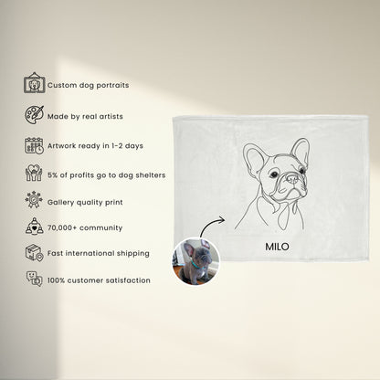 Custom Line Art Blanket