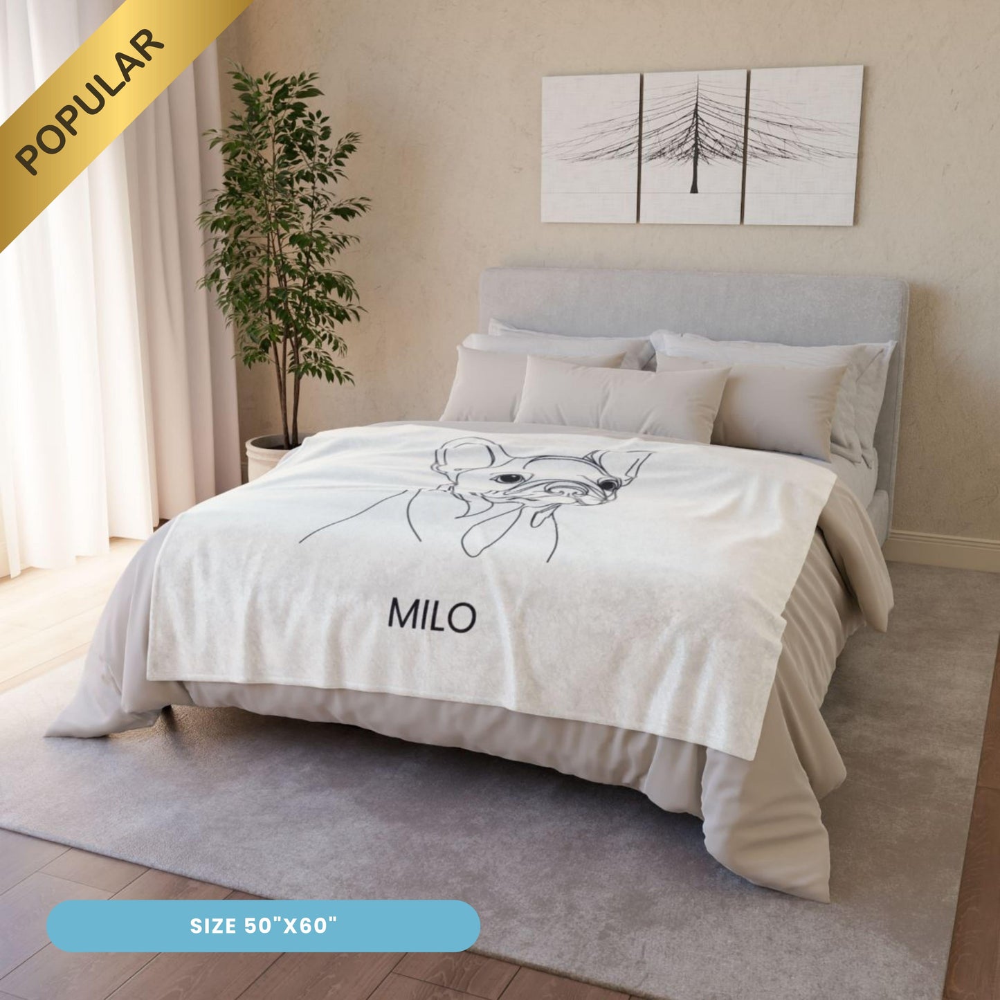 Custom Line Art Blanket