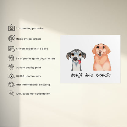 Custom Cartoon Poster - 2 Pet